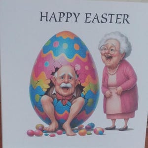 handmade funny easter card