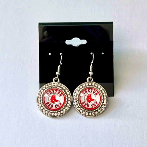 Boston Red Sox Rhinestone embellished earrings
