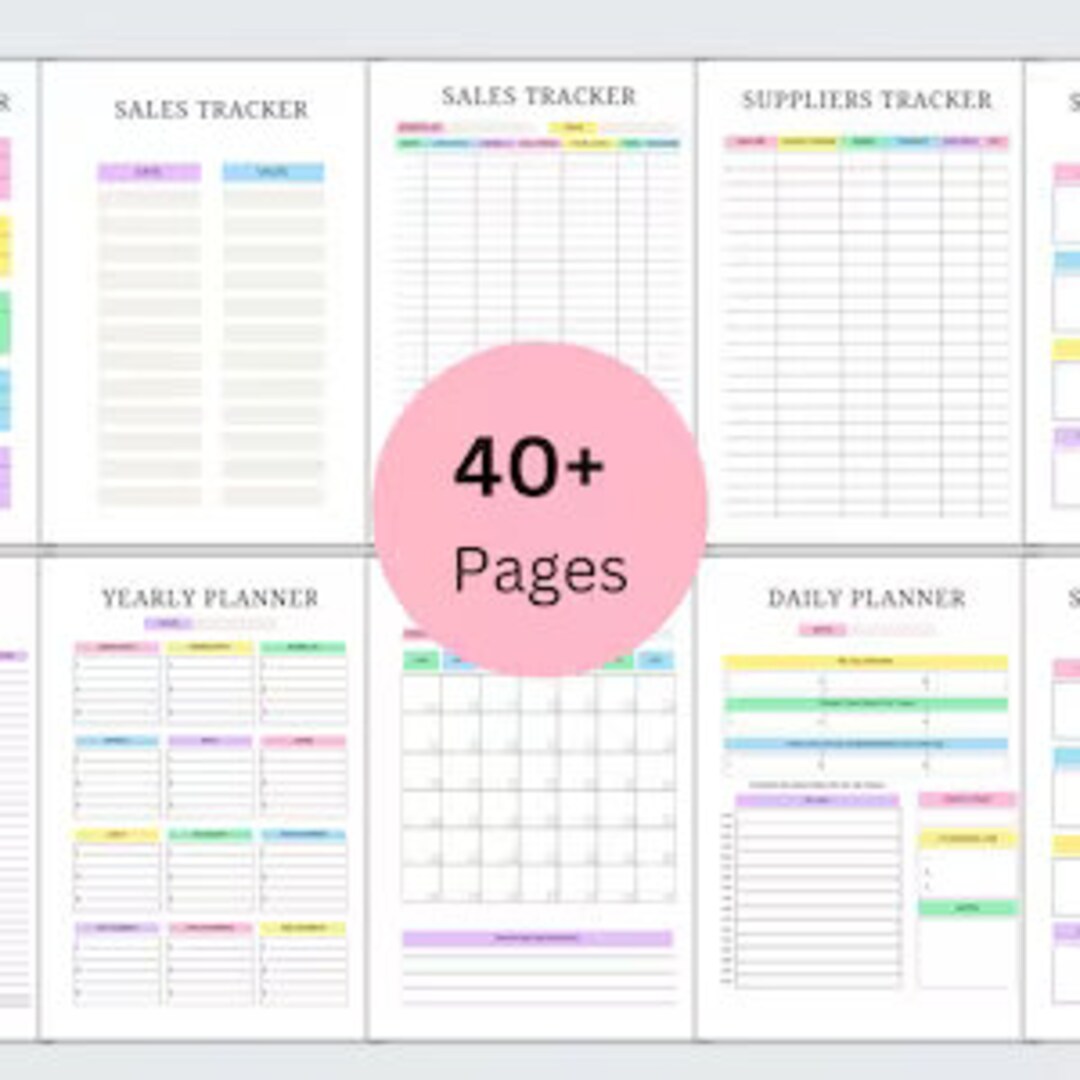 Etsy Shop Planner Printable, Etsy Business Plan, Etsy Seller Planner, Digital Business Planner ...