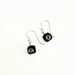 Black Earrings Dangle, Dainty Drop Earrings, Sterling Silver Jewelry, Crystal Earrings, Lever-back Earrings, Gift for Her