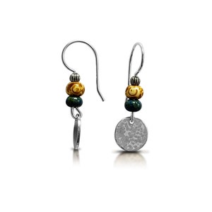 Boho Hippie Earrings, Tiny Silver Circle Earrings, Minimalist Jewelry, Gift for Her, Beach Style Jewelry Moondoggie Earrings image 7