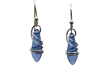 Pendientes colgantes azules delicados, joyas de plata boho, regalo para ella, regalos