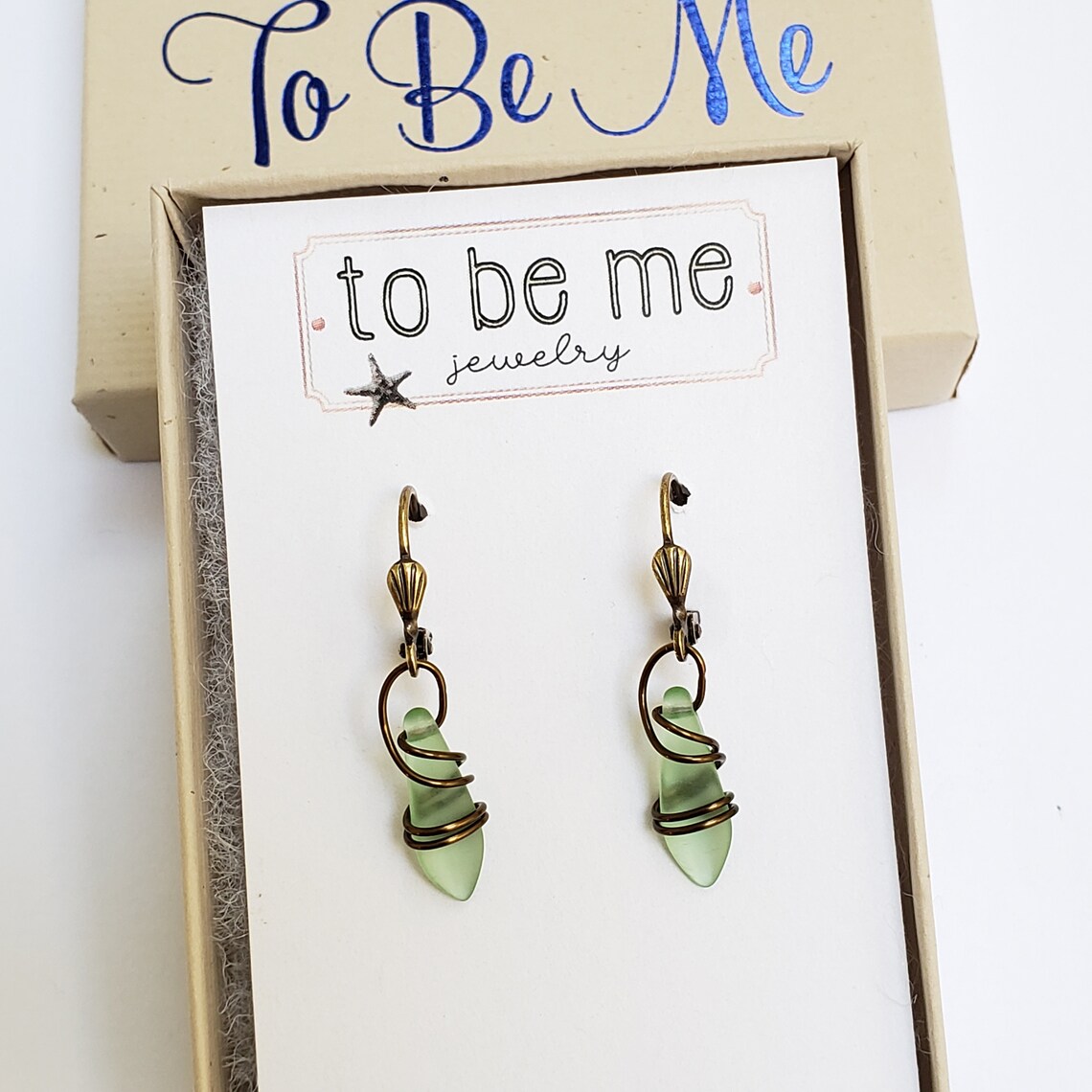 Bronze Green Earrings Brass Shell Lever-back Ear Wires Beach - Etsy