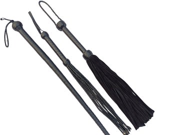 Real Cowhide Handmade Leather Floggers 100 Falls & Heavy Duty Flog Whips Best Gift For Adults Bullwhips with Dragon Tail flog Set