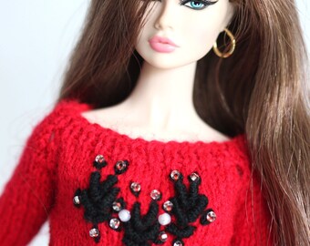 Outfite sweater for doll Poppy Parker, Fashion royalty, NuFace, Mizi doll