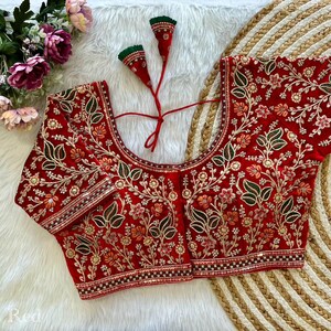 New Heavy Designer Embroidered Blouses For Saree Stitched Blouse Ready made Party Wear Bridal Choli Fancy Fashion Collection Bollywood