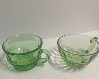 Uranium Glass Small Tea Cup   3 1/4" SMALL CUPS & SAUCERS Glows