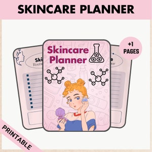 Skincare Planner / Digital Planner / Pritable Planner / / Beauty Planner / Daily Planner / Healing Anxiety / Self Love