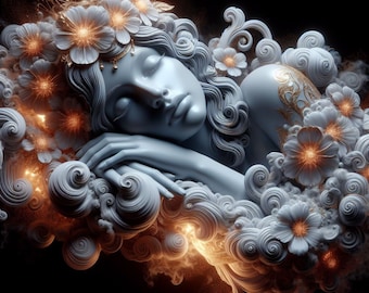 Sleeping Dreaming Beauty Woman