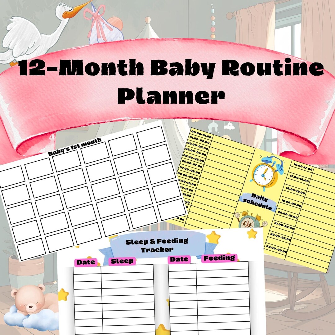 Baby Routine Planner: 12-month Sleep & Feeding Tracker (PDF Printable ...