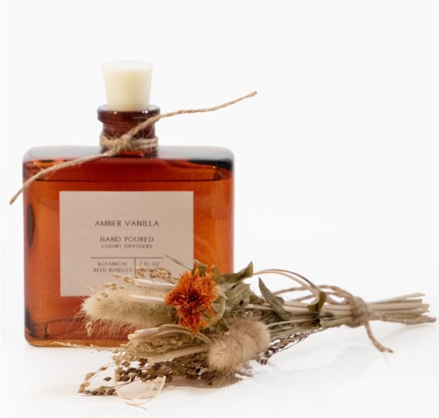 Amber Vanilla Bouquet Reed Bundle Fragrance Diffuser - Etsy