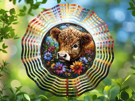 Cosmic Cow Wind Spinner Digital Design, Space Background Round PNG, Sublimation Ink Transfer for Winspinners Coasters Ornaments