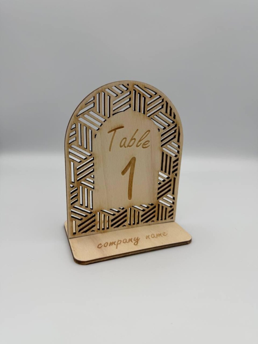 Engraved Wooden Table Number – Elegant Customizable Design - Etsy