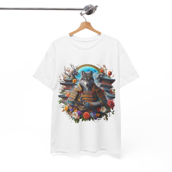 Japanese Medieval T-shirt: Samurai Warriors and Ancient Symbols - A Homage to Japanese Heritage