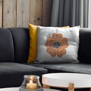 Orange flower png,Fall Flower PNG, Burnt Orange png,Boho Floral Clipart,orange flower Design,orange flower wall art,orange flower prints,