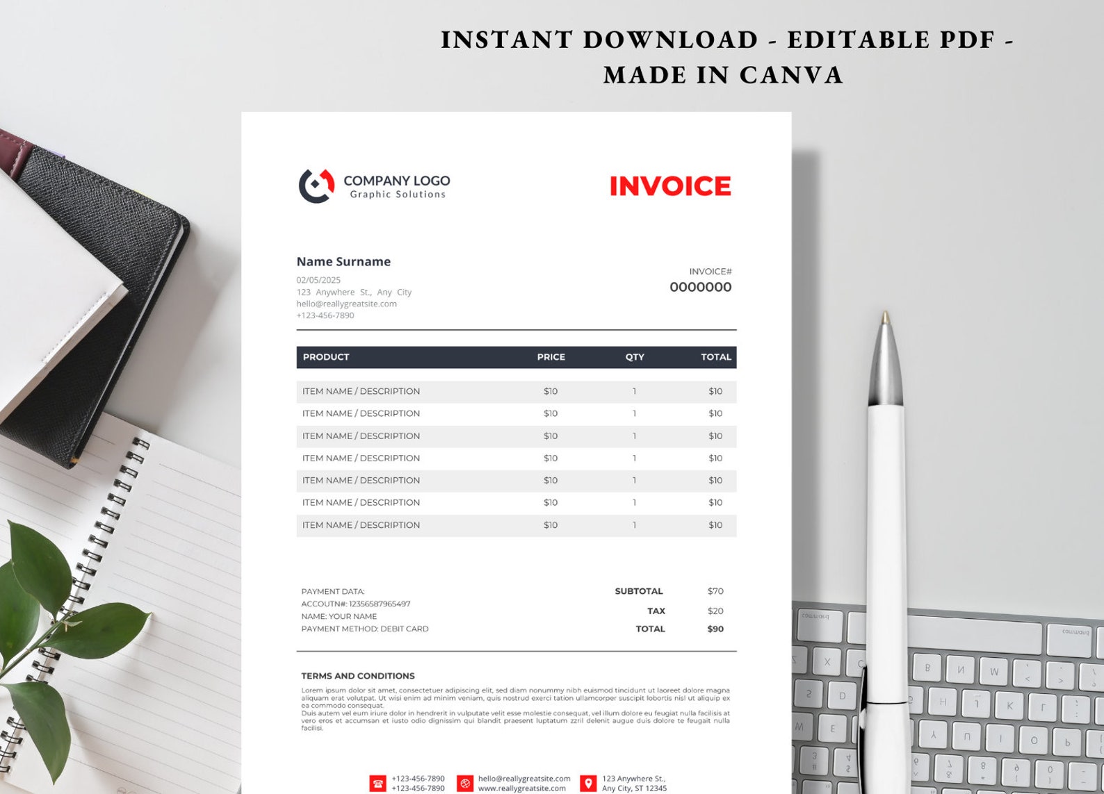 Invoice Templates for Small Businesses, Easy-to-use Invoices, Business ...