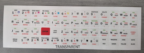 ZX Spectrum Keyboard Stickers (white/black/transparent) - Etsy
