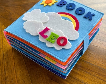 Activity Busy Book, Montessori educational book for kids, Personalized Quiet Book for Toddlers,  Personalized book, Felt busy book