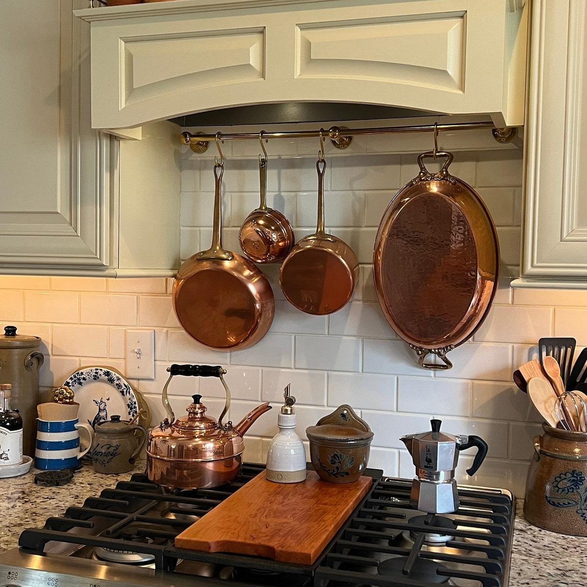 Pot Rack Rail Unlacquered Brass Pot Rail, Kitchen Rack With 10 Hooks - Etsy