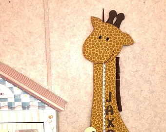 Giraffe Watch Me Grow Happy Scraps Too Height Measure Chart