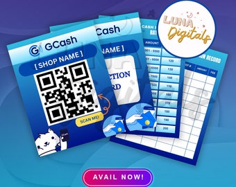 Gcash Portrait Transaction Templates Record Transaction Slip - QR Code