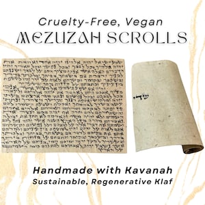 Pergamena Mezuzah vegana e cruelty-free (Klaf vegano, pergamena Mezuza)