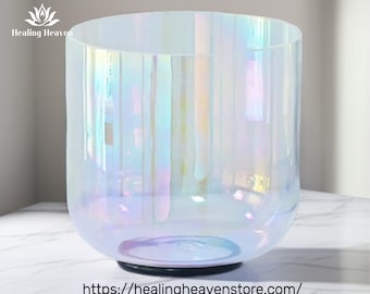 7 Inch 432Hz Cosmic Light Alchemy Clear Quartz Crystal Singing Bowl | Healing Sounds Quartz Crystal Singing Bowl | Spiritual Instruments