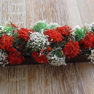 Handcrafted Mini Wood Flower Box for Seasonal Village Displays Dollhouse Fairy Gardens Diaromas