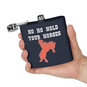Western Cowboy Stainless Steel Flask: Funny Bronco Design