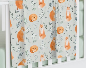 Fox Baby Blanket | Unique Baby Swaddle Blanket, Hospital Blanket, Rustic Fox Baby Blanket