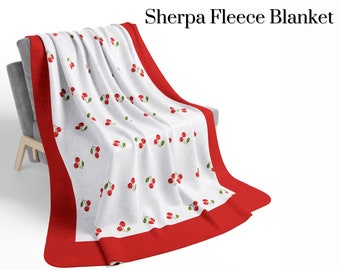 Sherpa Fleece Blanket - Aesthetic Cute Throw for Ultimate Cozy Vibes, Coquette Room Decor