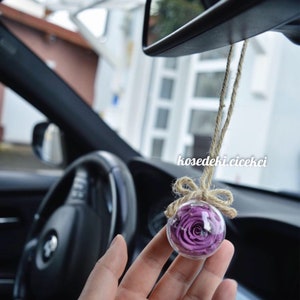 Autoschmuck, Autospiegelschmuck, Rose, ewige Rose, Infinity, longlife, geschenk, present, Muttertag, Valentinstag, Geburtstag