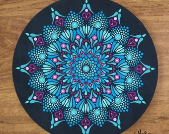 Dot Mandala Pattern DIY 10" Diameter No. 3| Paint Craft Supply | Laser Engraved on 3mm Baltic Birch Plywood