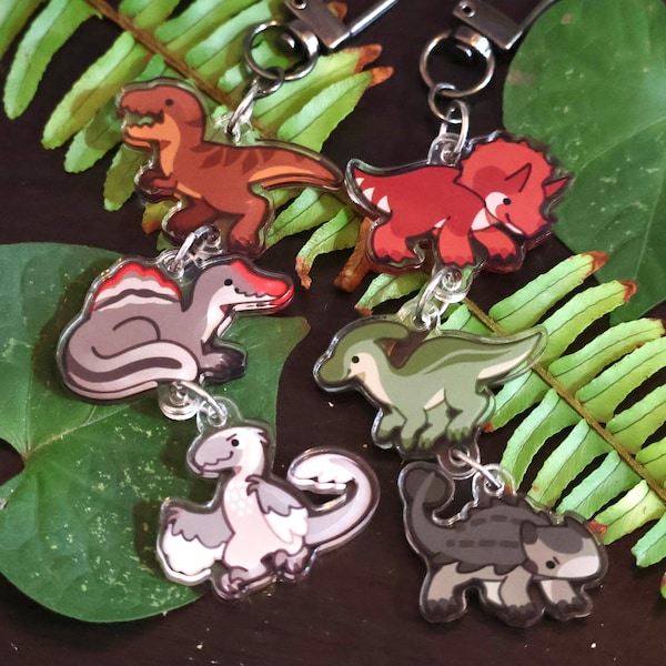 Llaveros conectados con dinosaurios
