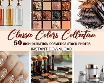 INSTANT DOWNLOAD Classic Cosmetics Stock Photos, COMMERCIAL Use, Digital Download, 50 Printable Stock Images Bundle, Social Media, Marketing