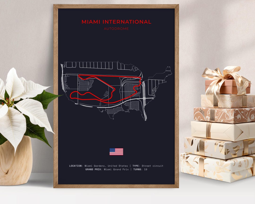 Miami F1 Track Map.pdf Miami Grand Prix Track Map – F1 Racing Circuit Poster (A3 PDF Download ...
