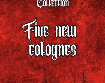 The Season of the Witch Colognes - Five masculine cologne oils in 10 ml glass rollerball bottles