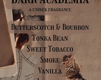 Dark Academia - a sweet, smoky, luxurious unisex perfume oil in a 10 ml roller bottle