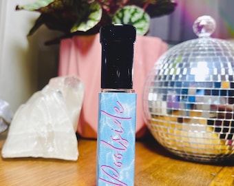 Poolside - a new sunscreen-inspired fragrance, available as SPRAY or roll-on oil