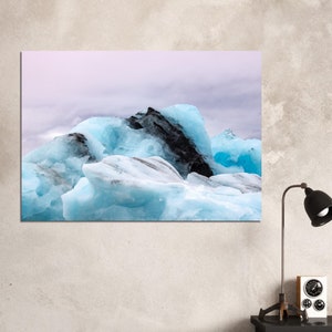 Cenere e ghiaccio - Poster classico in carta semilucida dell'Islanda