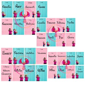 Ensemble Oracle Affirmation de 88 cartes à imprimer, couper et plastifier