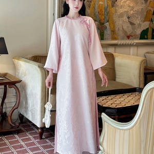 tan and pink dress Linen Dress for Women, Pink Linen Dress, Bohemian Dress, Boho Linen Dress, Linen Kaftan, Made to Order, Custom Made, Plus Size