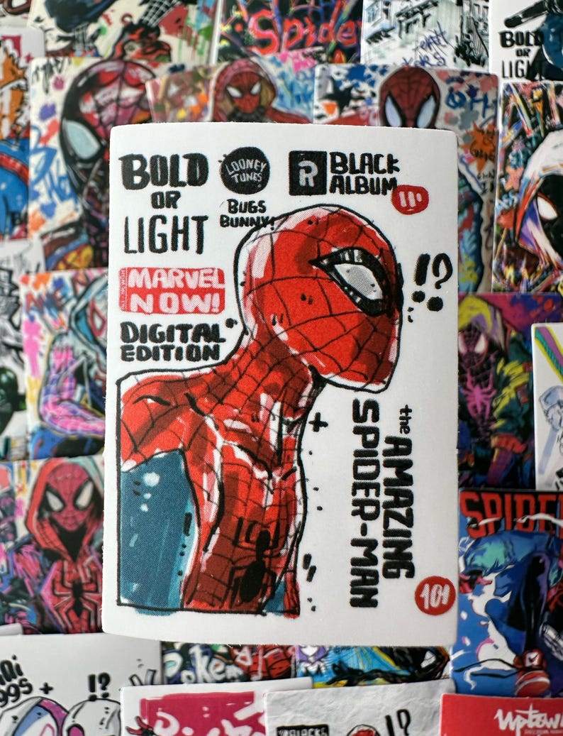Marvel Rectangle Sticker Spiderman Vinyl Stickers Pack the Amazing Spiderman Stickers Marvel ...