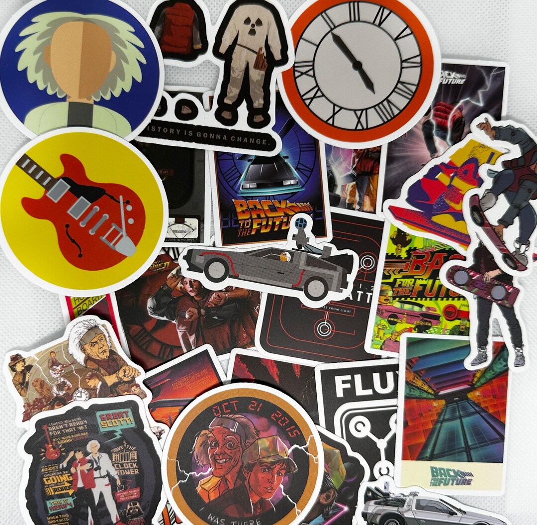Back to the Future Sticker Bundle: Sci-fi Movie Decals Delorian Sticker ...