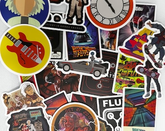 Back To The Future Sticker Bundle: Sci-Fi Movie Decals Delorian Sticker Gift