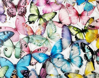 Butterfly Stickers, Clear Vinyl, Waterproof Decals