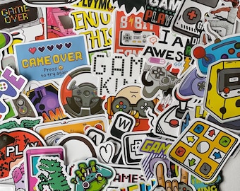 Video Games Sticker Pack: Surprise Gamer Decals Fun Gamer Gift