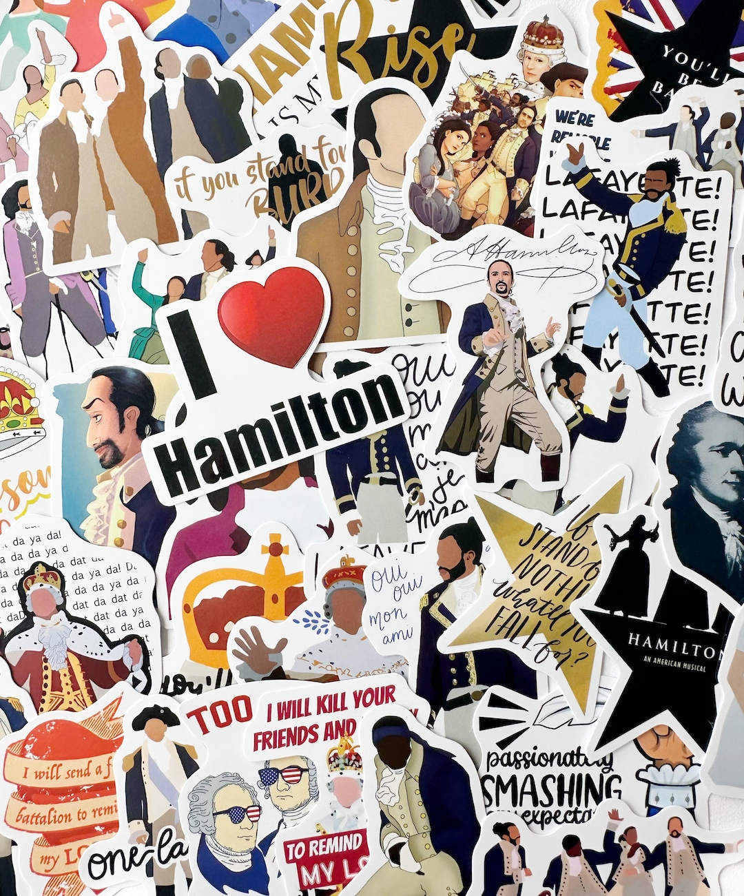 Hamilton Musical Stickers: Random Vinyl Decal Set - Etsy
