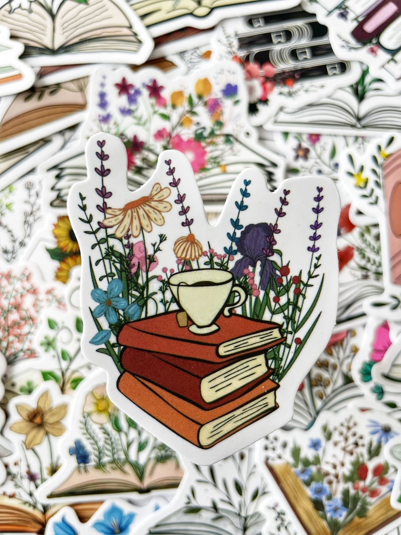 Pack d'autocollants pour amoureux des livres | Autocollants de lecture | Booktok Esthétique | Stickers en vinyle pour Kindle et ordinateur portable | Cadeau pour les lecteurs image 3