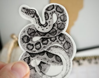 Detailed Snake Vinyl Sticker: Waterproof Laptop Decal (8x6cm)